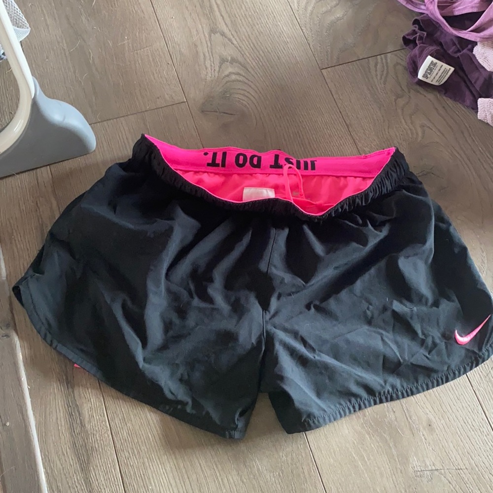 Black & Hot pink Nike shorts